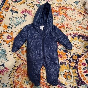 Navy Quilted 12 month snowsuit